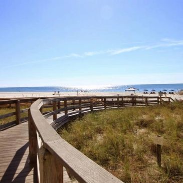 Romar Beach access at Summer House, less than 150’ away.