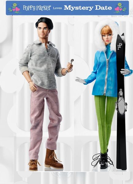 77204 SKI DATE TWO DOLL GIFT SET POPPY PARKER AND THE "STUD"