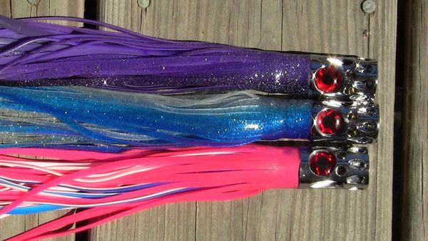 Osprey's Tuna lure. Tuna lure with feather or squid skirt. Jet head tuna  lure