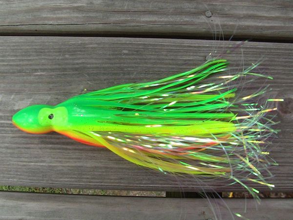  Hawaiian Lures Yellow Slant Kona Plunger Saltwater Lure for  Marlin Tuna Mahi Wahoo Dolphin : Sports & Outdoors