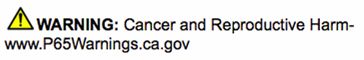 WARNING: PROP 65