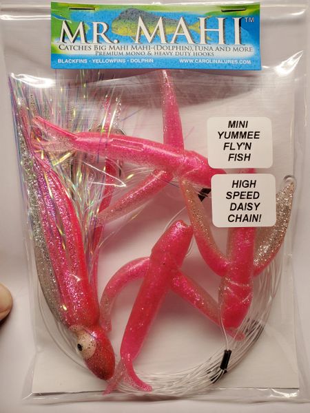 Carolina Lures Mr. Mahi Mini Yummee Flying Fish High Speed Daisy Chain - Blue