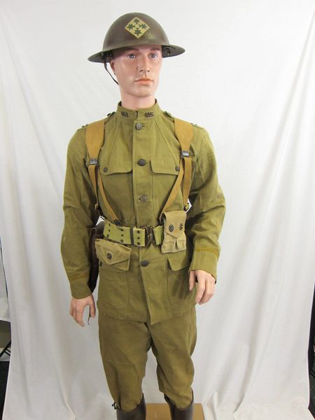 WWI - U.S. 4th Artillery Division, Officer Battle Uniform, ID'd Grouping - ORIGINAL RARE -