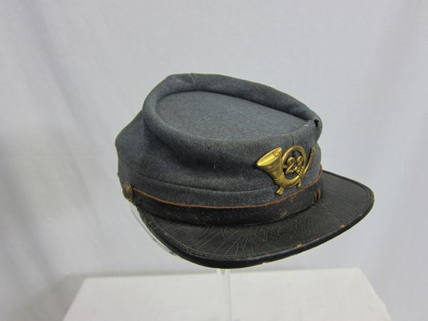 American Indian War - U.S. Army 1872 Post Civil War Kepi, NY 23rd Infantry Regiment - ORIGINAL RARE -SOLD