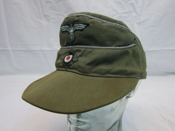 WWII German Officers M-41 Tropical Visored Field Cap, Makers Mark, ID'd,dated 1944,- ORIGINAL VERY RARE -