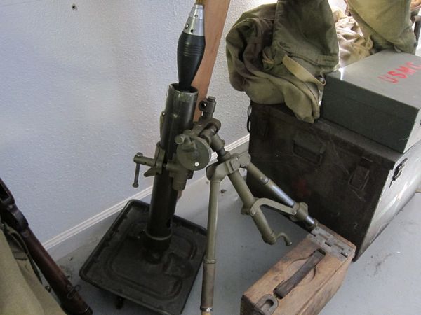 WWII US M2 60mm Mortar, (Deactivated) -ORIGINAL - "SOLD"
