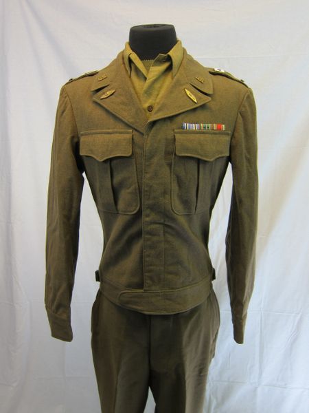WWII U.S. 92nd Infantry Division "Buffalo Soldier",758th Tank Battalion, Wool Ike Jacket, shirt and pants, ID'd -ORIGINAL RARE-SOLD