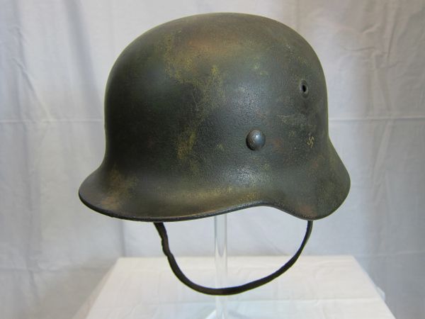 WWII German M-40 Luftwaffe Camouflage Single Decal Helmet - ORIGINAL RARE -