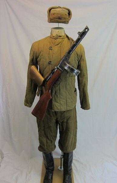 WWII Soviet Army Quilted Winter Battle Uniform Group, - ORIGINAL RARE -