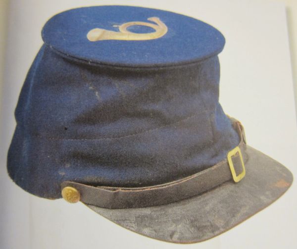 Civil War - Union Enlisted Man's, or NCO Infantry Kepi / Forge Cap, Large Brass Infantry Bugle Badge on Top, - ORIGINAL RARE - SOLD -