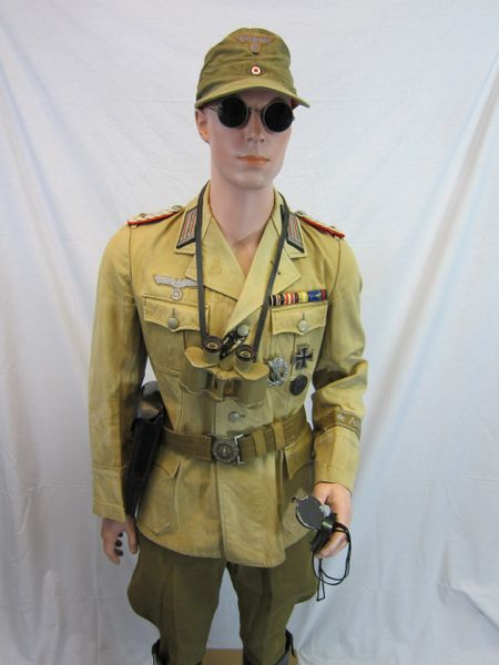 WWII German Army Officer's Uniform, Rommel's AfrikaKorps -ORIGINAL VERY RARE - SOLD -