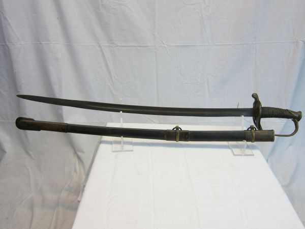 Civil War - Confederate Reversed "Floating CS" Cavalry Officers Sword, Leech & Rigdon marked "Memphis Novelty Works" - ORIGINAL VERY RARE -SOLD