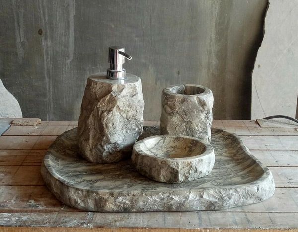 4 piece stone set Bathroom Accessories