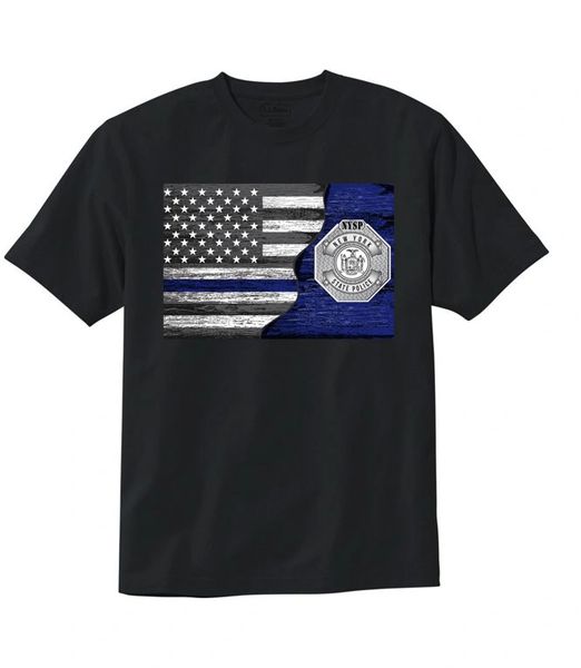  New  York State  Troopers Blue Line flag shirt The Cop Shop 