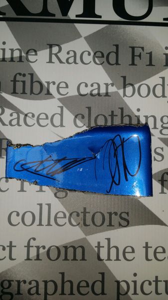 Verstappen Ricciardo signed bodywork from the 2018 Baku ...