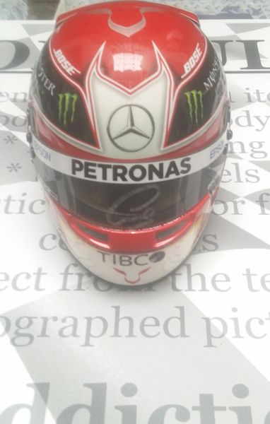 Lewis Hamilton personally signed 1/2 scale official replica helme