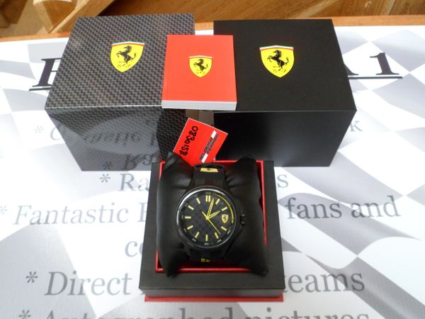 Brand New Men s Scuderia Ferrari Pit Crew Black Strap Watch 08301 Ever wanted to own a piece of F1 raced history and memorabilia