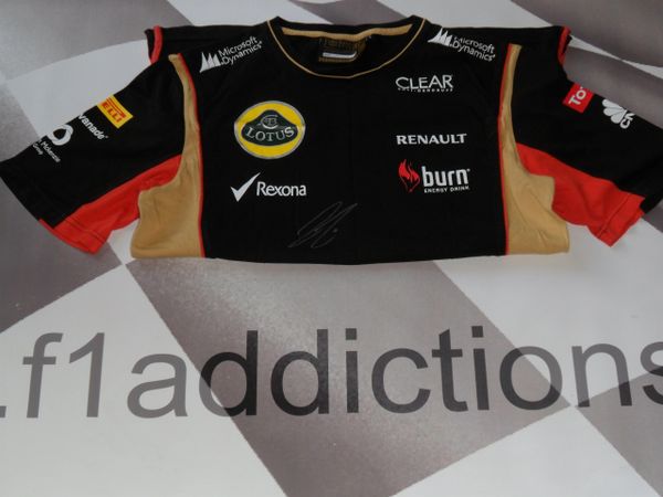Kimi Raikkonen Signed Lotus F1 Team Shirt & COA | Ever wanted to own a ...