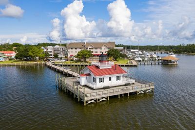 Roanoke Marshes Lighthouse in Manteo on Roanoke Island in the Outer Banks