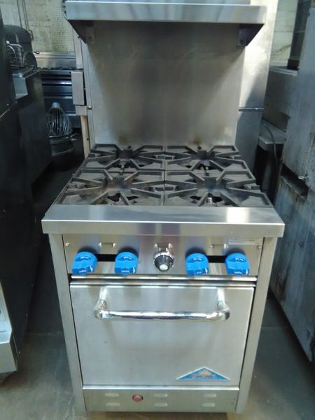 Used Comstock Castle 24 Commercial Gas Range 4 Burners Std Oven