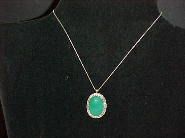 Calcedony & Silver Pendent