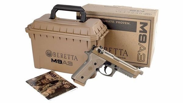 BERETTA M9A3 FS 9MM 5.2" NS 17-SHOT THREADED TAN ITALY