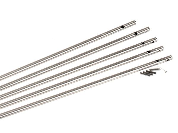 Gas tube stainless steel system with roll pin