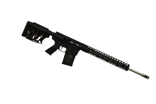 AR10 18" 308 WIN STAINLESS BILLET RIFLE W/ 15" MLOK AND MBA-3 STOCK