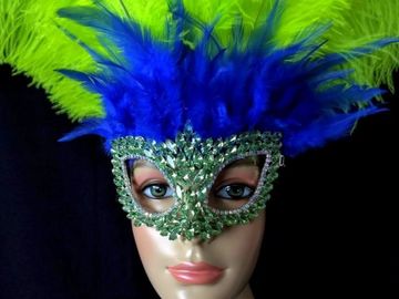 Crystal Face Masks Metal Gold Silver eye masks jeweled rhinestones Swarovski crystals mardi gras carnival venece