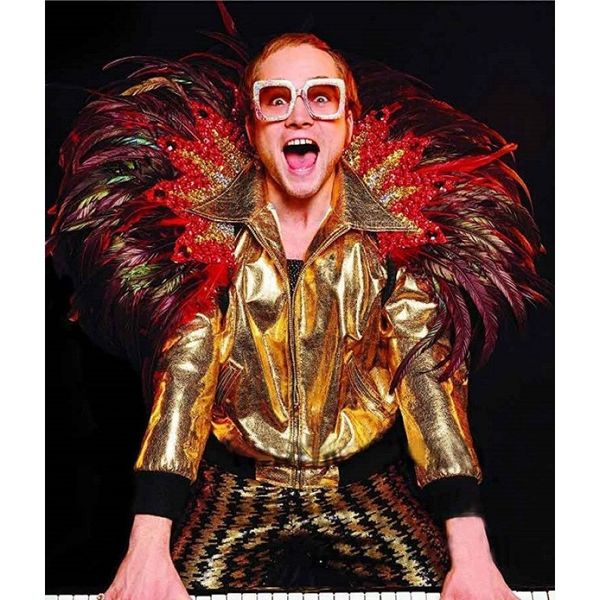 Elton John Inspired Multicolor Feather Sleeves Carnival 