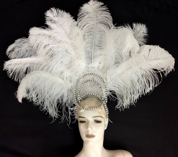 Samba headdress ostrich feather Piece Fantasy Fest Carnival Showgirl ...
