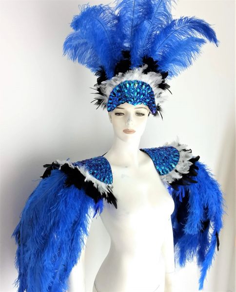 White Feather Epaulet - Shoulder Piece - Feather Epaulette