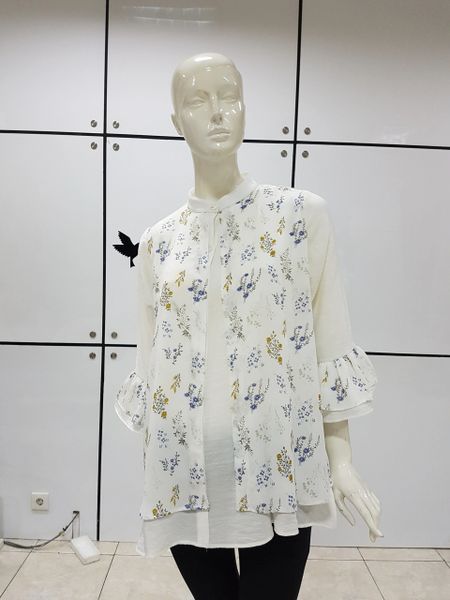 Printed White Blouse 2 (IDR 359.500)