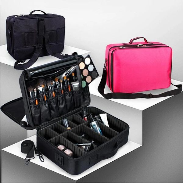 Carrying Cosmetic case with multiple layers and ...