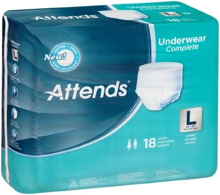 Attends Disposable Underwear Large, Heavy, 18 Ct, Large, 18 ct