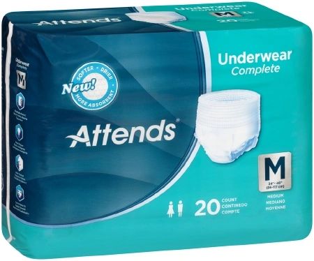 Attends HEAVY Absorbency Medium Protective Underwear- 80ct