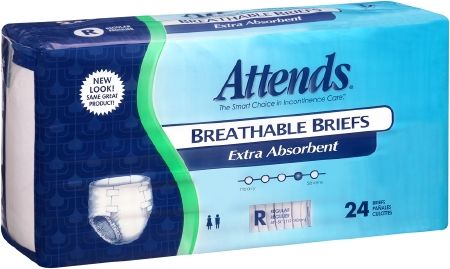 Attends Breathable Briefs EXTRA ABSORBENT/SEVERE (Diapers) REGULAR 72ct
