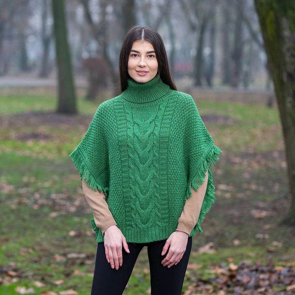 Saol Knitwear - 100% Merino Wool Poncho