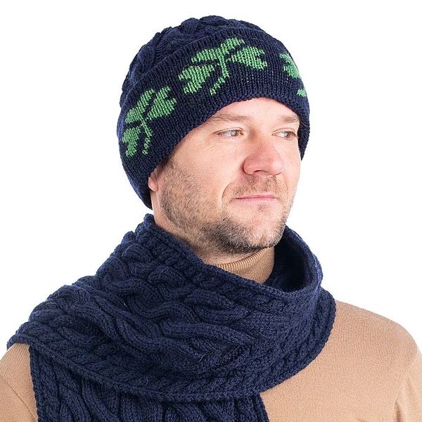 Saol Knitwear 100% Merino Wool Shamrock Hat