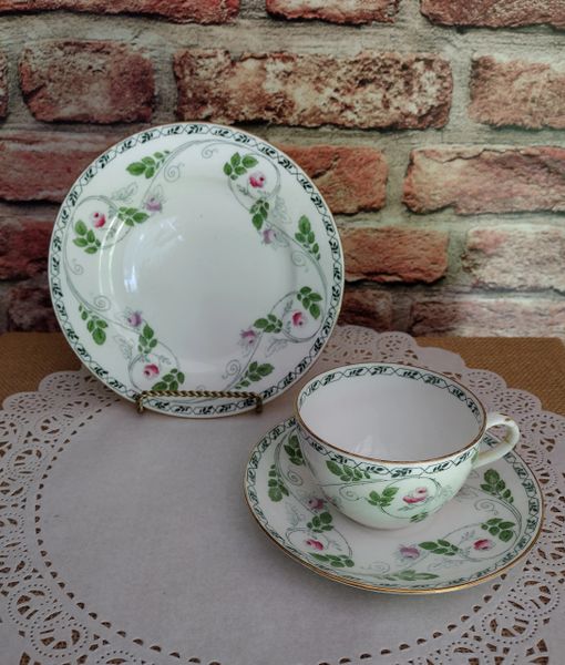 Vintage - some damage, Shelley Bone China - Teacup & Saucer, plate Set - Pattern #c. 10706