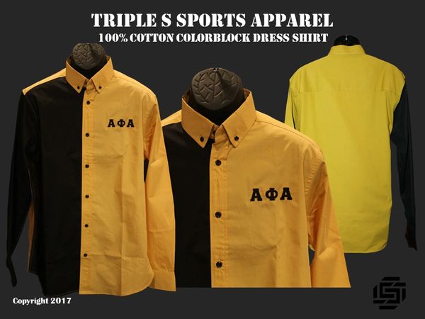 Alpha Phi Alpha Colorblock Embroidered Black Baseball Jersey