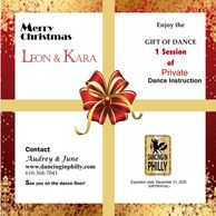 Order a git certificate for dance instruction, events, or other dance items to be sent to gift recip