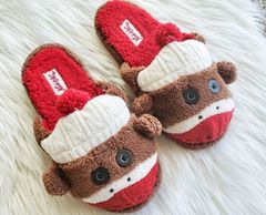 Cute Sock Monkeys slippers by Nick & Nora