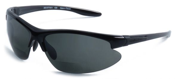 RENEGADE Polarized Bi-Focal Black with Gray Lens +2.50