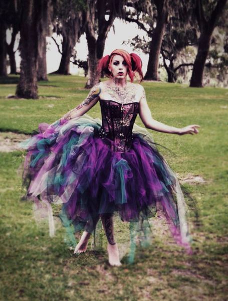purple and black tutu dress Fairy Costume Pixie Tutu Purple & Black Skirt, Witch Costume Teen/Adult Size