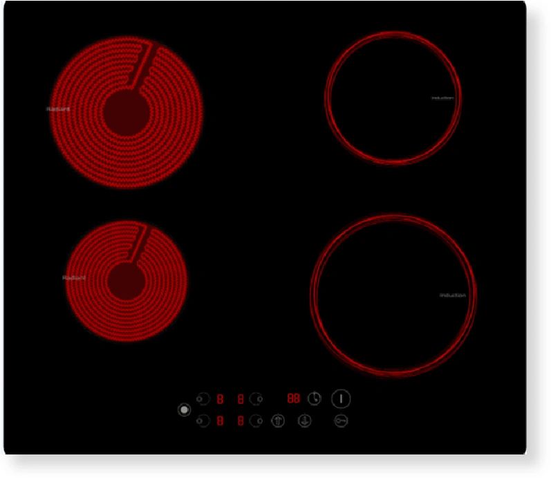 4 Burner Induction Infrared Cooker