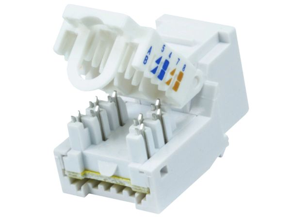 Cat6 RJ-45 Toolless Keystone - White | Computers, Cables ... cat 6 wiring diagram wall jack rca rj45 