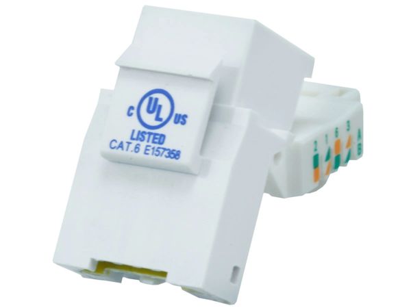 Cat6 RJ-45 Toolless Keystone - White | Computers, Cables ... rca wall plate rj45 connector wiring diagram 
