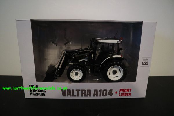 ROS 301542 1:32 SCALE VALTRA A104 HI-TECH WITH FRONT LOADER (WHITE) **BRAND NEW**
