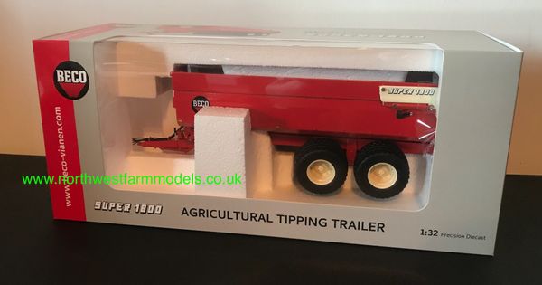 AT COLLECTIONS 1:32 SCALE BECO SUPER 1800 DOUBLE AXLE TIPPING TRAILE